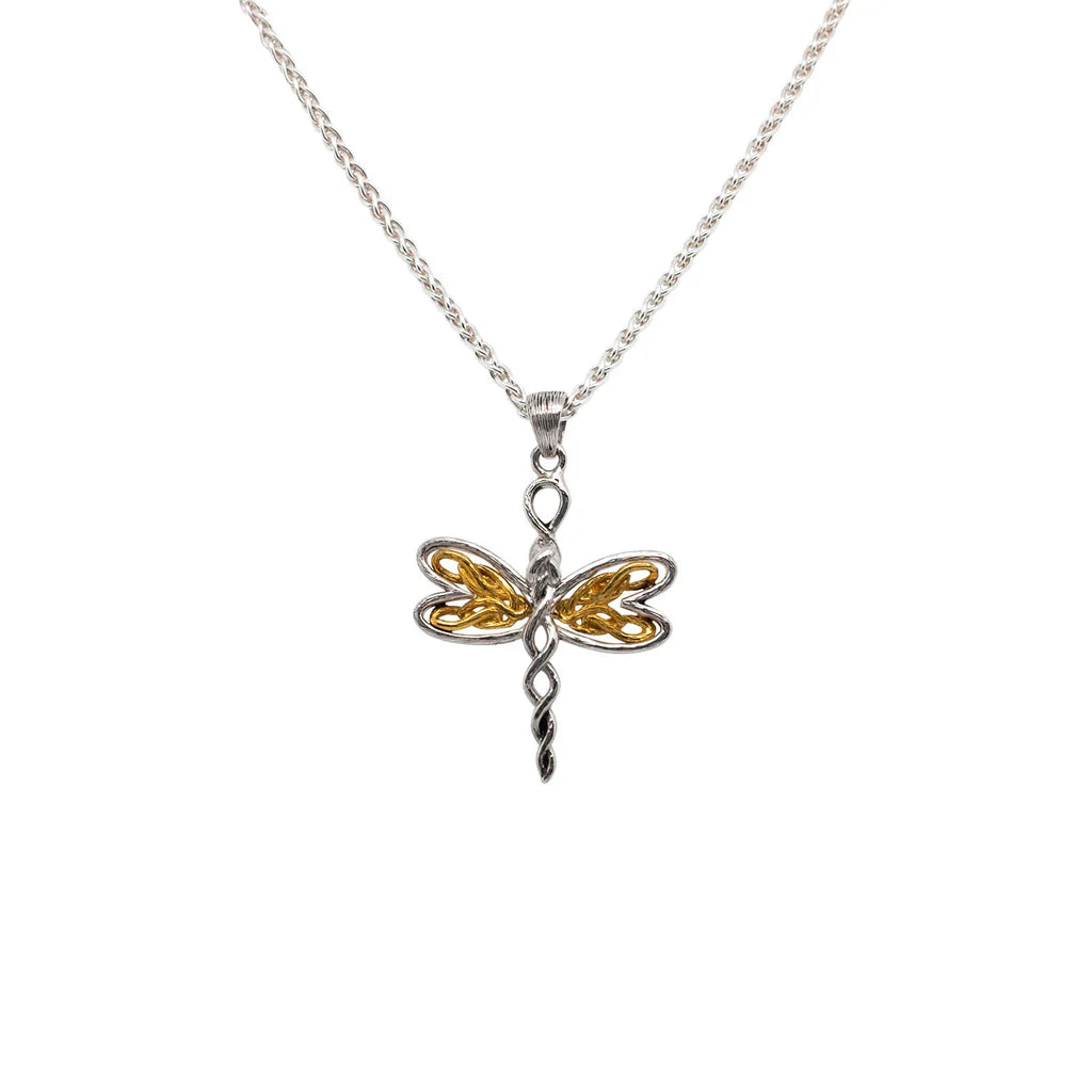 10K Yellow Gold Dragonfly Petite Pendant