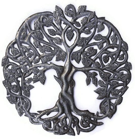 Metal Wall Art, Haitian Tree of Life Wall Decor 11"