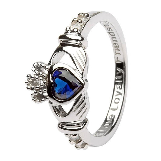 Claddagh Birthstone Ring - September