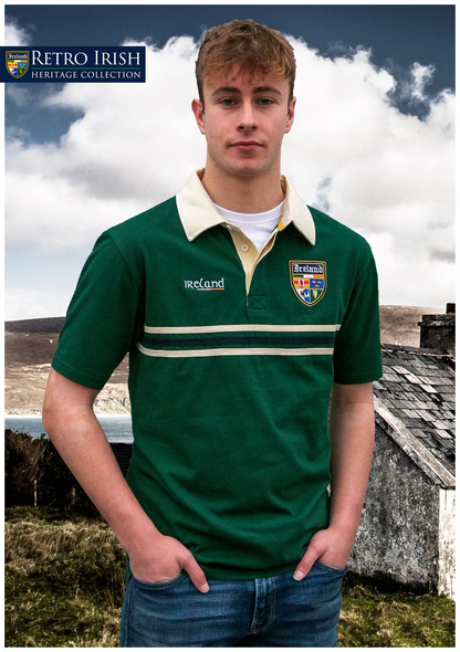 Men's Retro Irish Rugby Shirt  - Short Sleeve