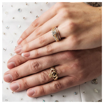 10kt Gold Gents Claddagh Ring