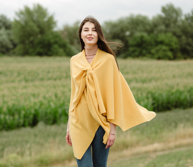 Lambswool Draped Shawl