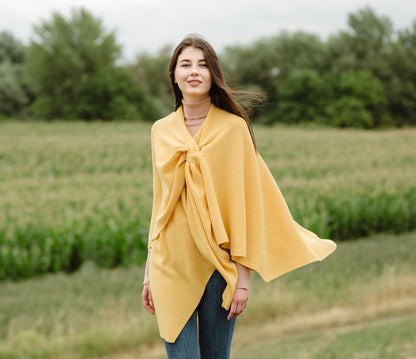 Lambswool Draped Shawl
