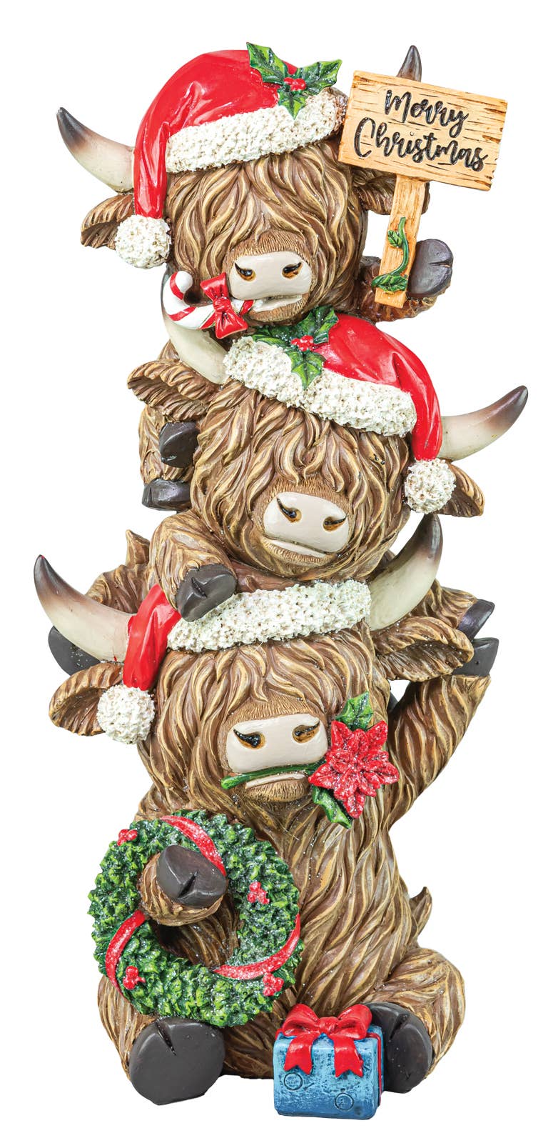 Highland Cow Christmas Stackers