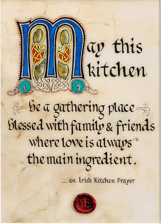 A colorful, decorative message on a marble-colored background.