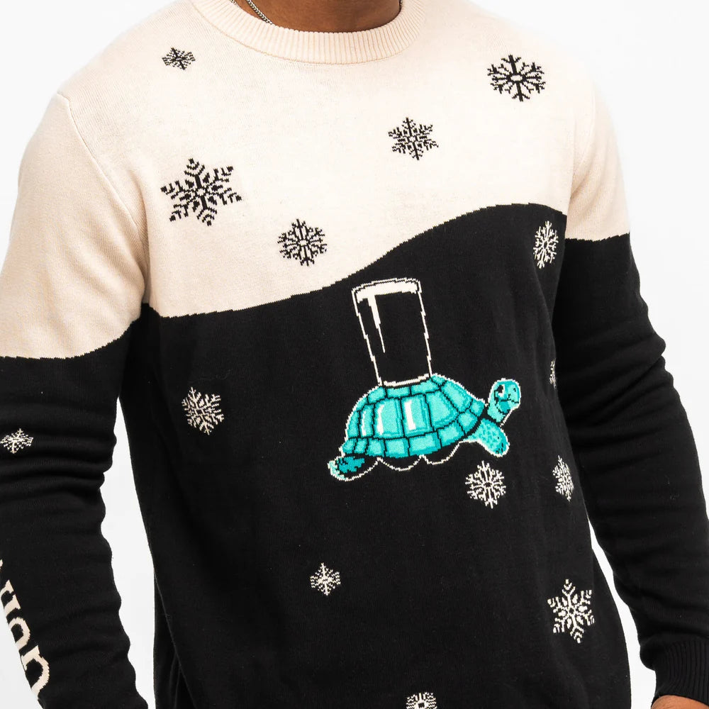 Guinness Holiday Black and Cream Tortoise Sweater