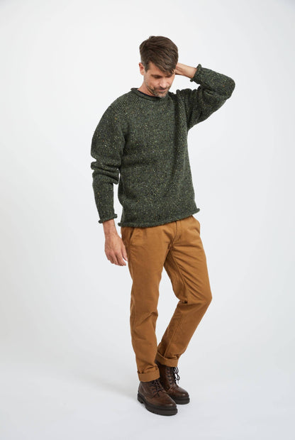 Raheen Tweed Roll Neck Men's Sweater