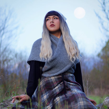 Outlander grey handmade shawl inspired by Claire's