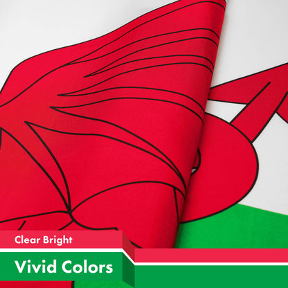 Wales Welsh Flag  3x5 Ft  Indoor/Outdoor