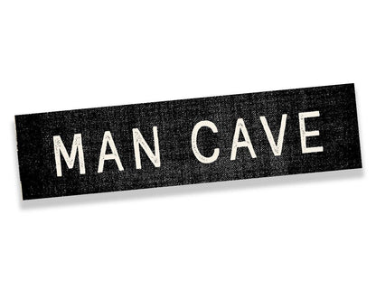 Man Cave Black Door Metal Sign Plaque