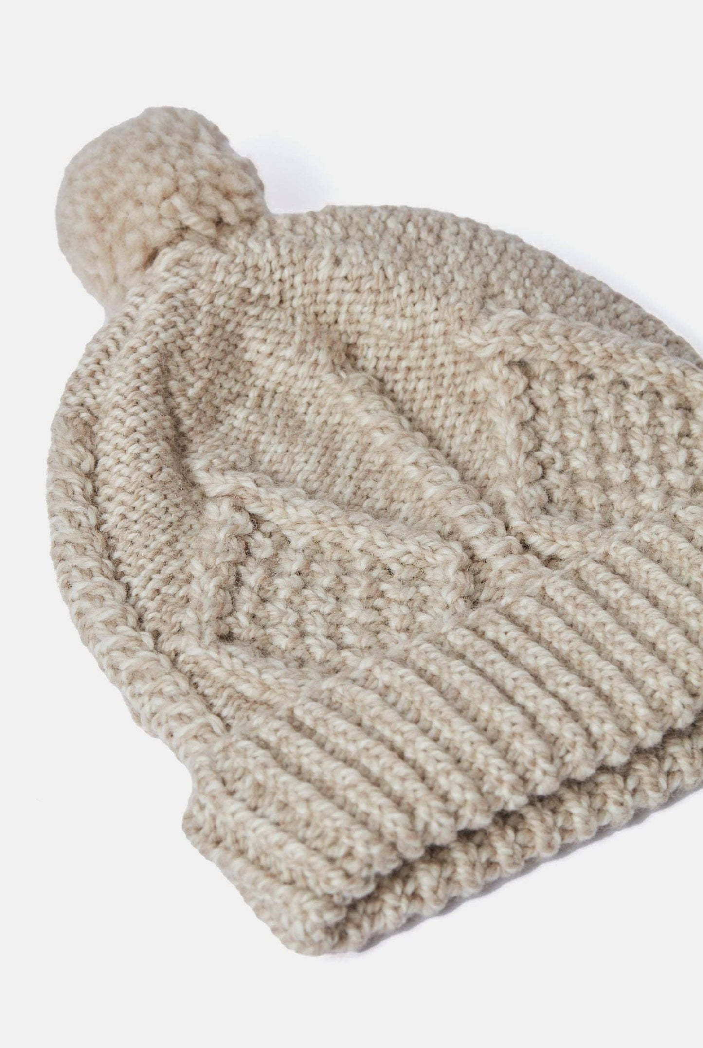 Doogea Childrens Aran Ski Hat -Oat