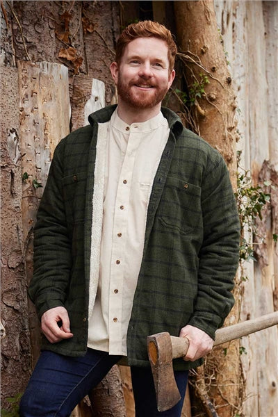 Forest Green Fleece-Lined Shirt