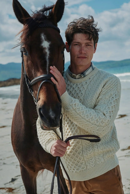 Inishbofin Men's Traditional Aran Sweater