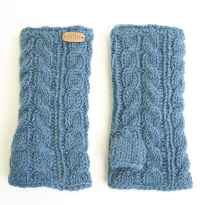 Handwarmers Aran Cable Knitted