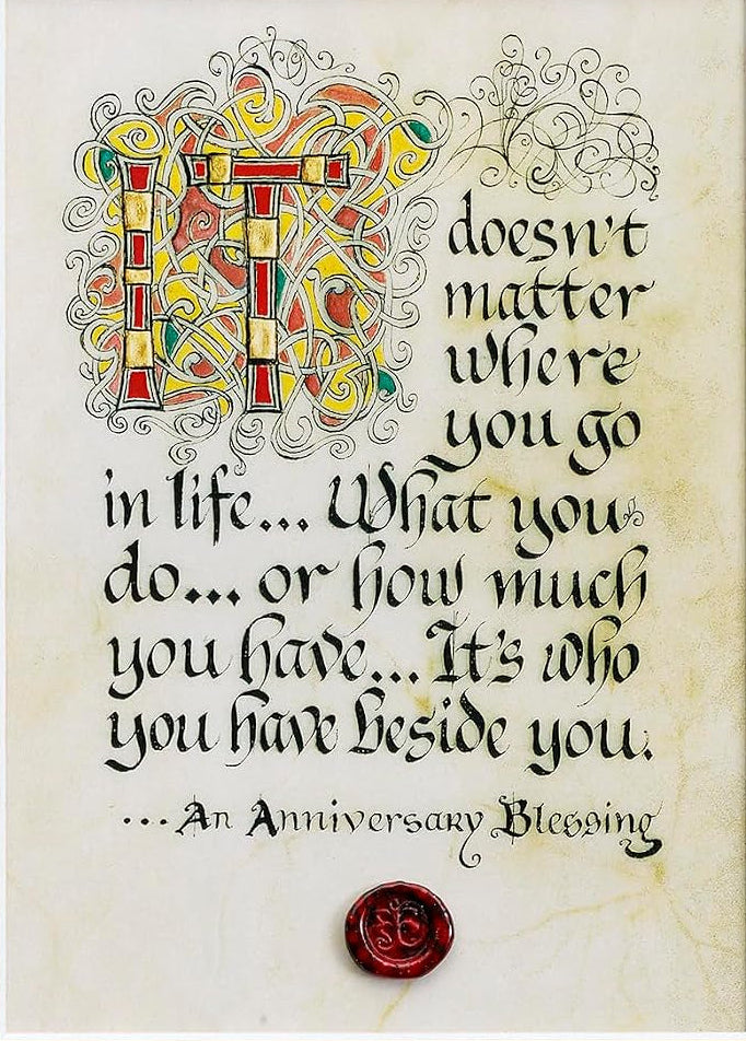 "Anniversary Blessing" Celtic Manuscript Print