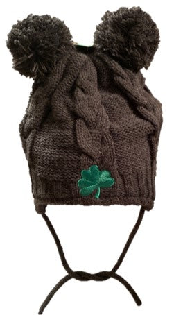 WEE POM POM EARS ARAN CAP
