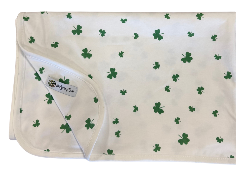 Shamrock Print Baby Blanket