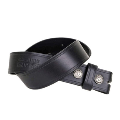 Black leather Snap-on belt