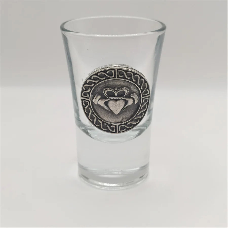 Pewter-Embellished Shot Glasses (Set of 4)