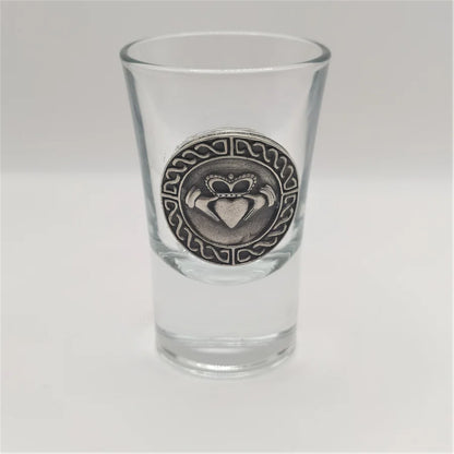 Pewter-Embellished Shot Glasses (Set of 4)