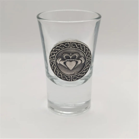 Pewter-Embellished Shot Glasses (Set of 4)