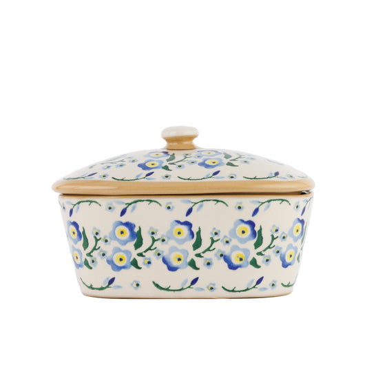 Forget Me Not Covered Butterdish