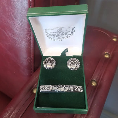 Irish Tie Pin & Cufflinks Set