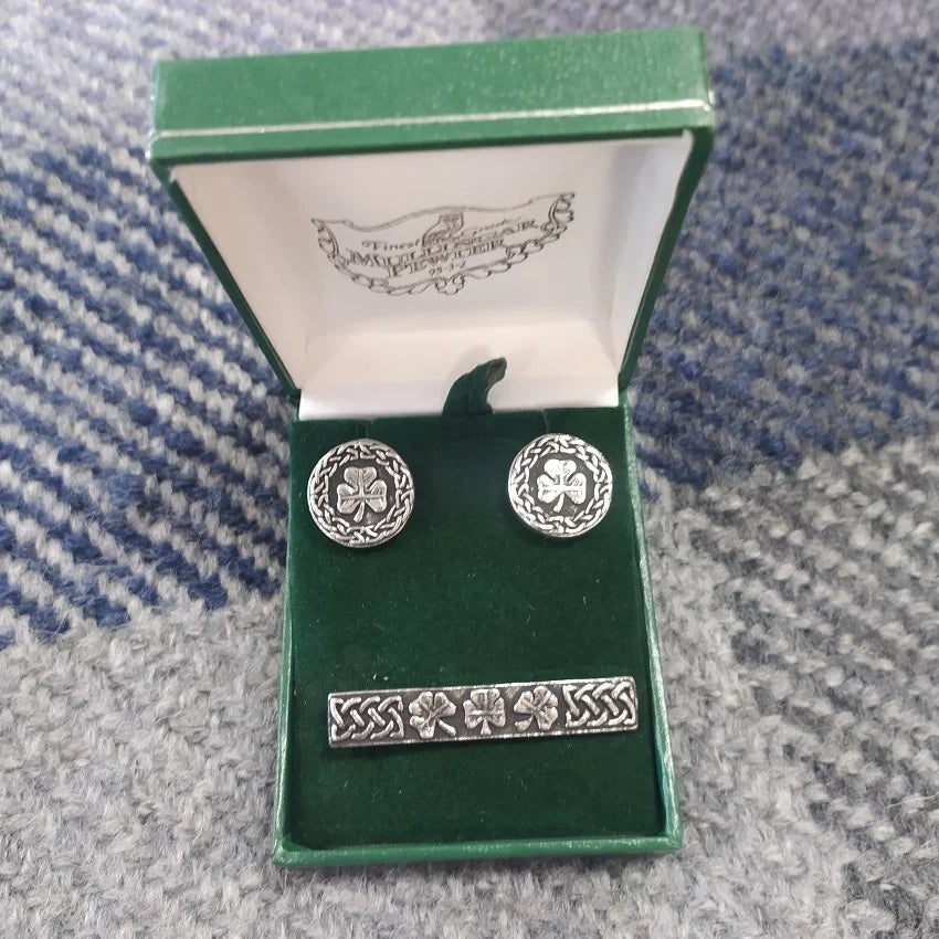 Irish Tie Pin & Cufflinks Set