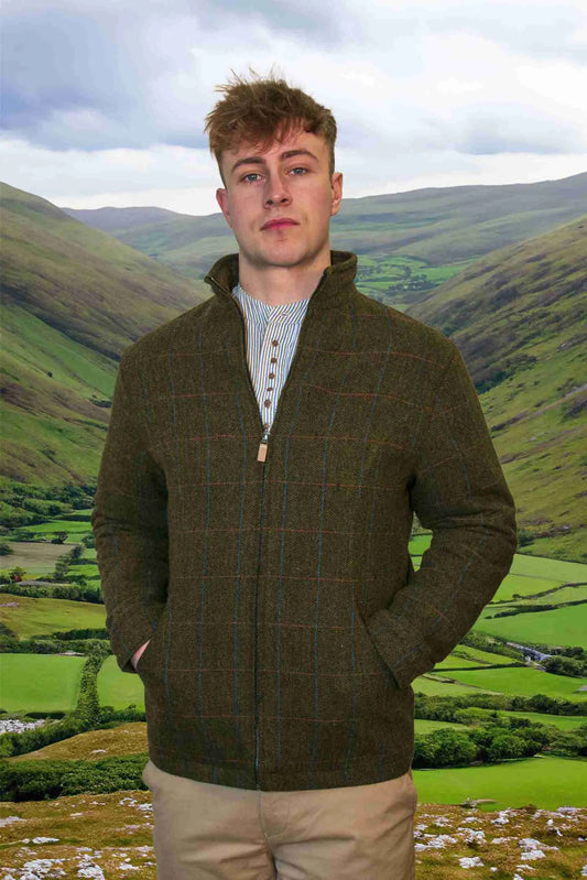 Full Zip Tweed Jackets Style Donegal