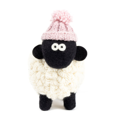 Extra Large Collectible Knitted Mountain Sheep with Bobble Hat