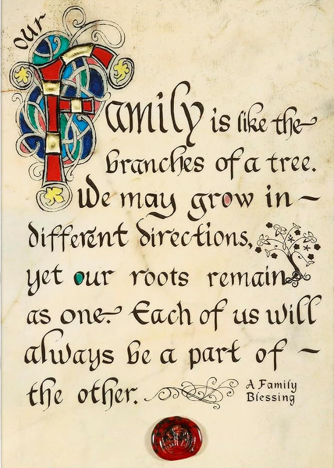 "Family Like Branches" Celtic Manuscript Print