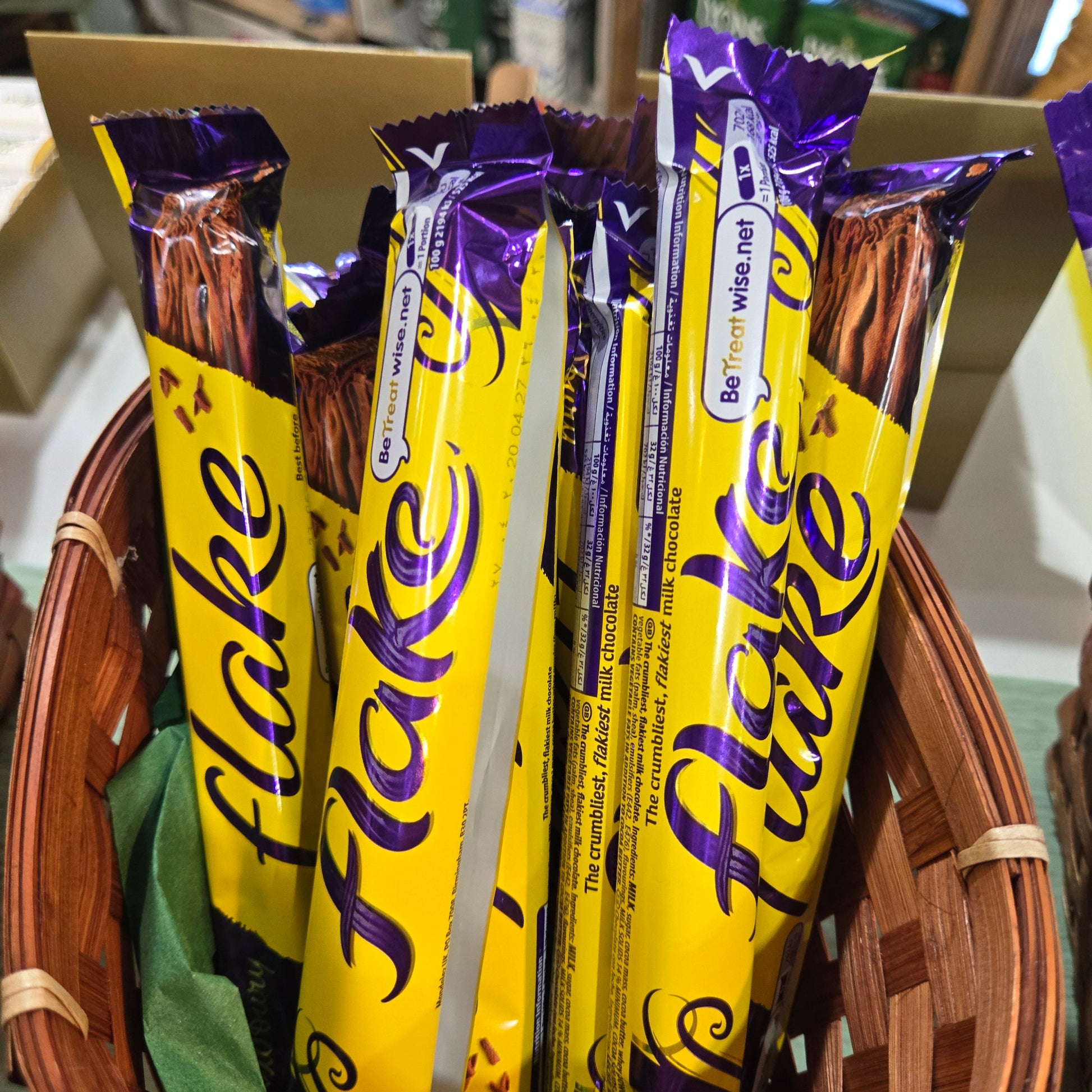 Flack bars in basket