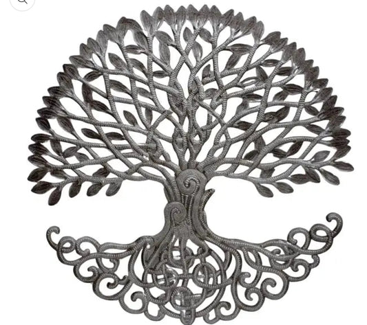 Celtic Tree of Life Haitian Metal Decor 23”