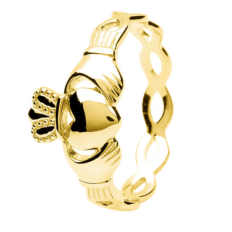 14kt Gold Vermeil Claddagh Ring