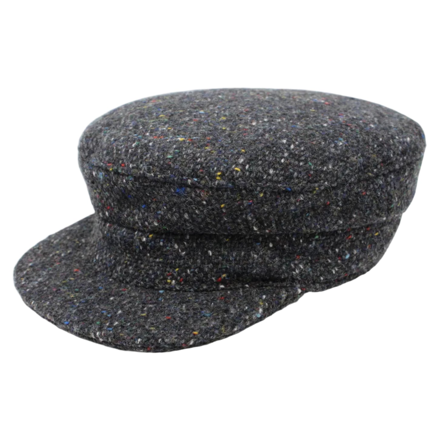 Gray wool skipper hat