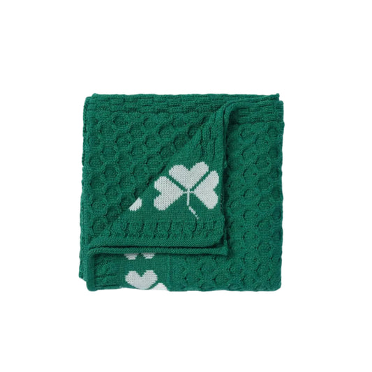 Merino wool blank green with shamrock
