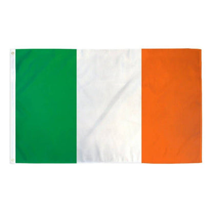 Irish flag on a white background.