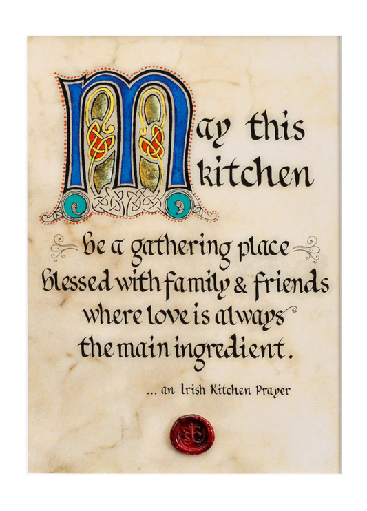 A colorful, decorative message on a marble-colored background.