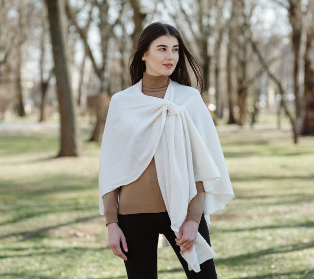 Lambswool Draped Shawl