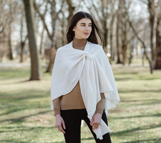 Lambswool Draped Shawl