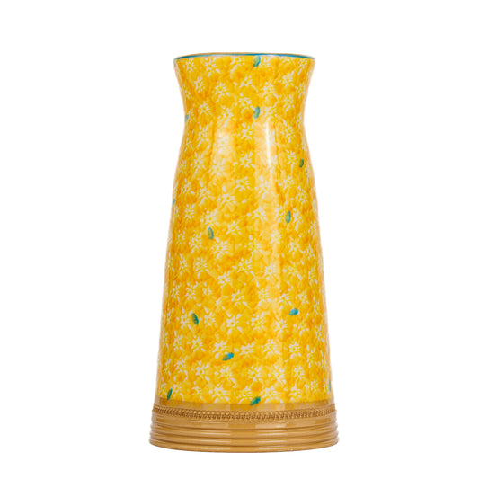 Large Yellow Lawn Tapered Vase