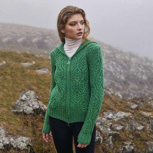 Ladies Zipper Cardigan with Hood