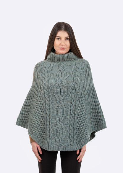 ML132 Cable Stitch Poncho