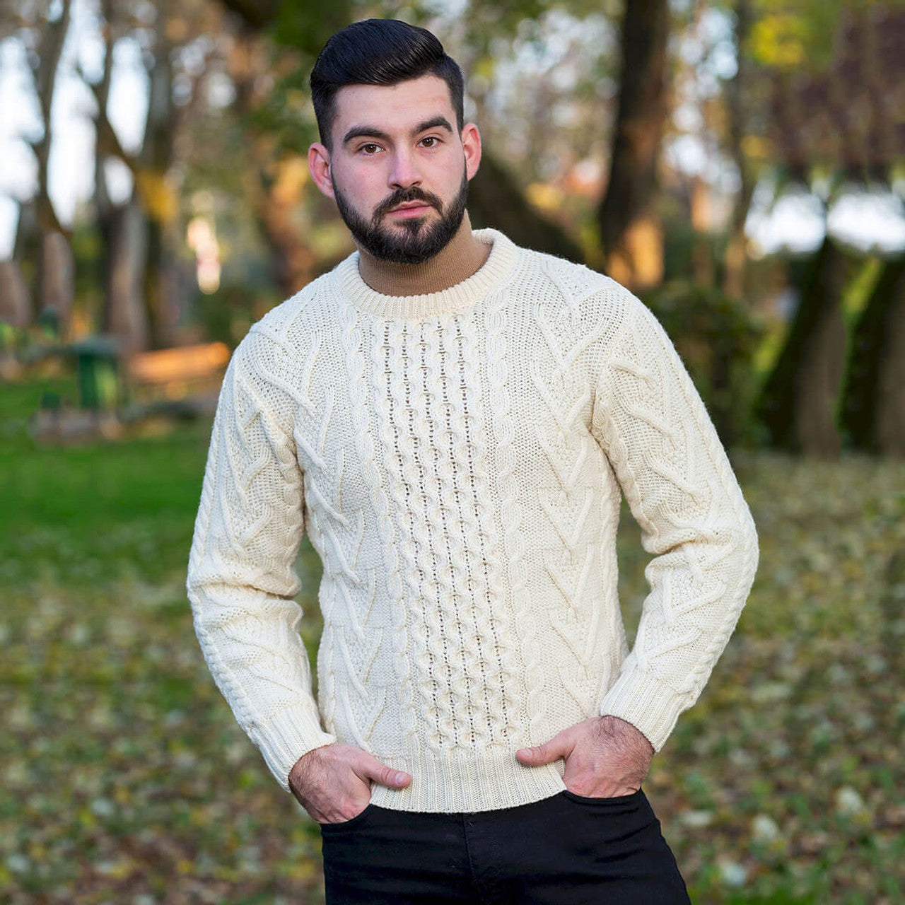 Merino Wool Aran Sweater