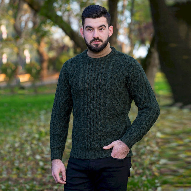 Merino Wool Aran Sweater