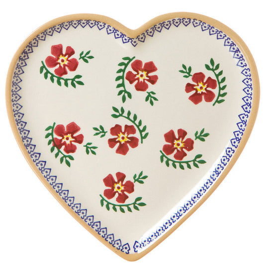 Old Rose Medium Heart Plate