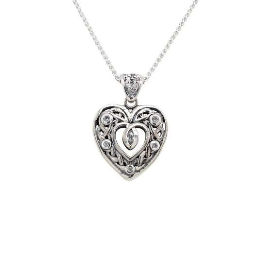 Silver Celtic Heart Pendant