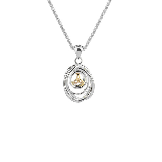 Silver and 10K Cradle of Life Small Pendant