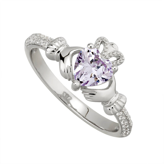 Claddagh Birthstone Ring - June