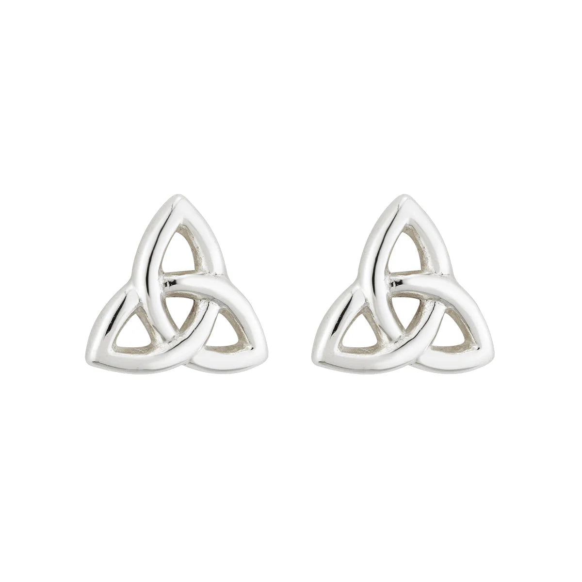 S3082 - Solvar Silver Tiny Trinity Knot Stud Earrings